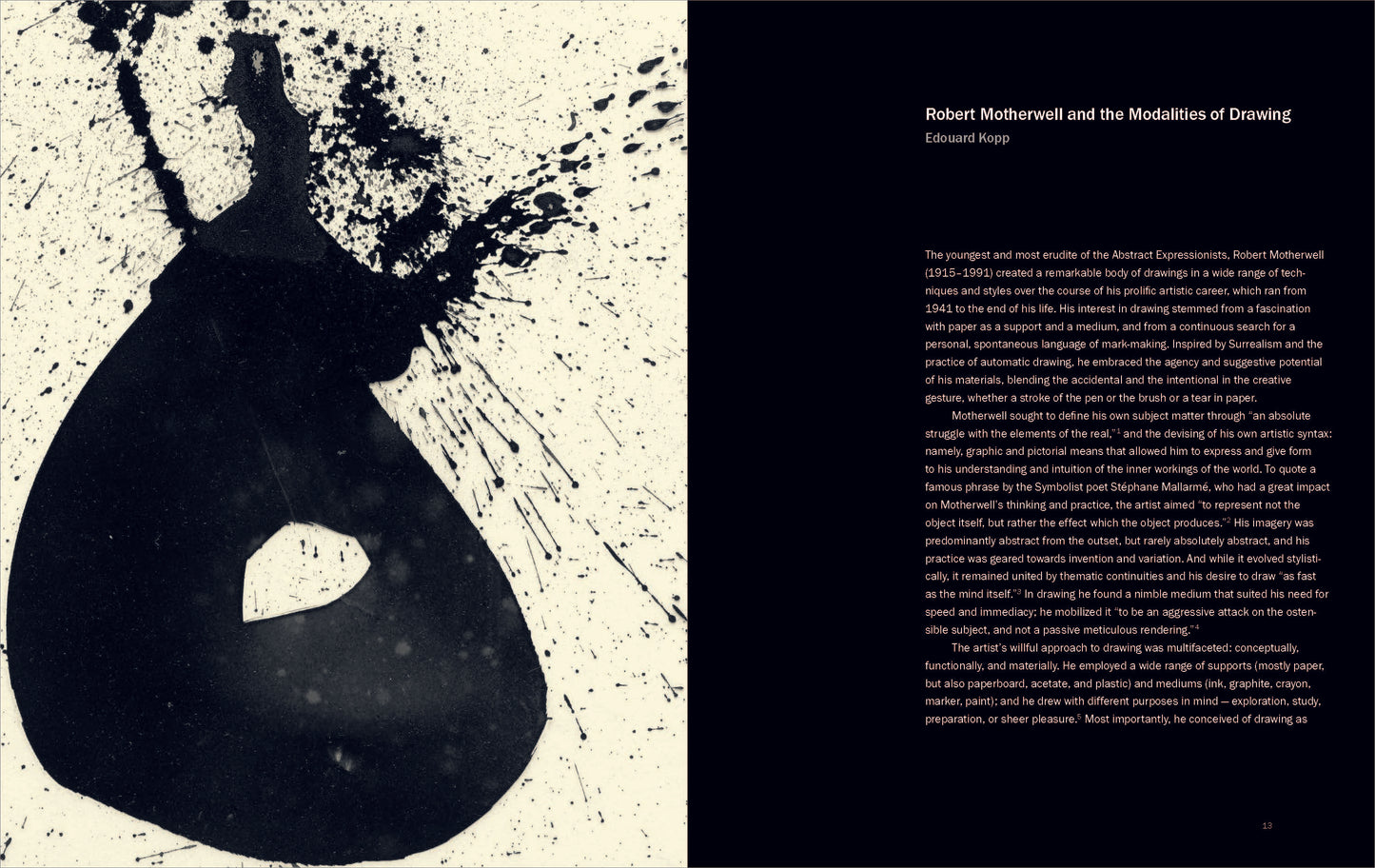 Robert Motherwell Drawing: As Fast as the Mind Itself