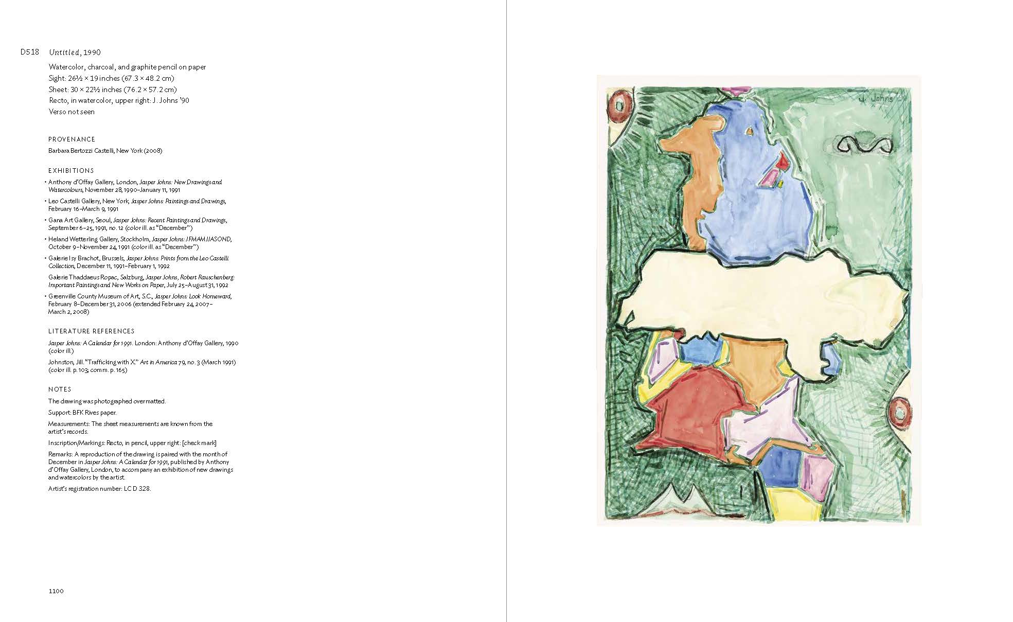 Jasper Johns Catalogue Raisonné of Drawing – Menil Bookstore