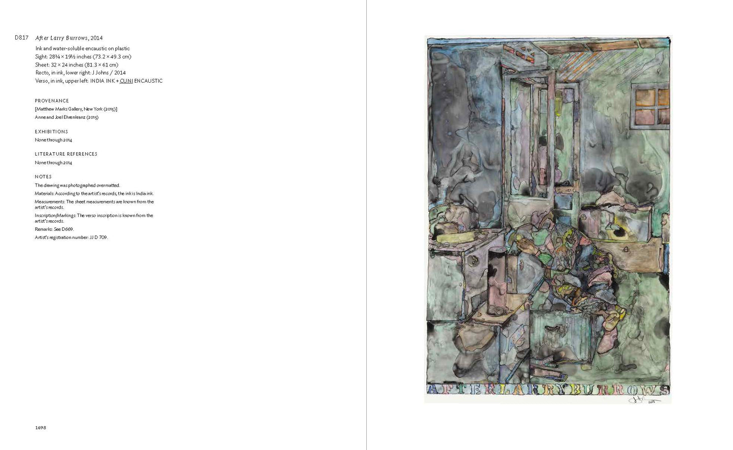 Jasper Johns Catalogue Raisonné of Drawing